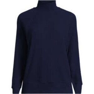 SET of TWO Lands' End Women's Classic Turtleneck Sweaters